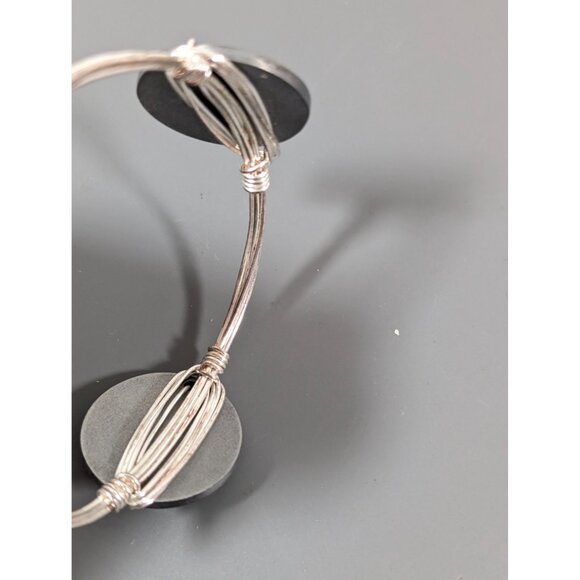 Bourbon and Boweties Horse Equestrian Polo Bangle Bracelet 7.5 in Silver Tone - Picture 6 of 10